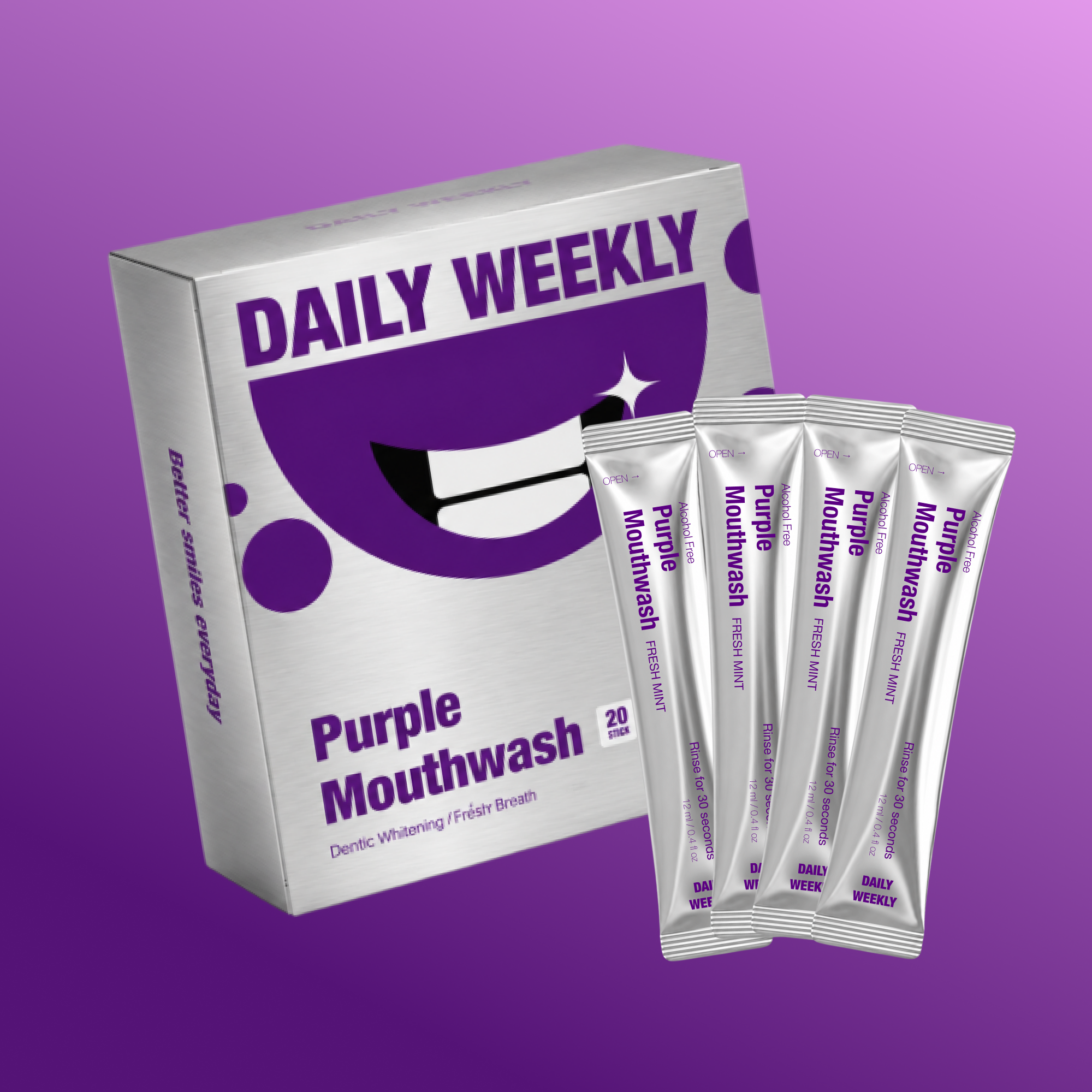 Purple Whitening Mouthwash - Daily Weekly